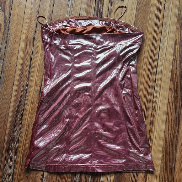 NWT Urban Outfitters Disco Metallic Mini Dress - Picture 4 of 6